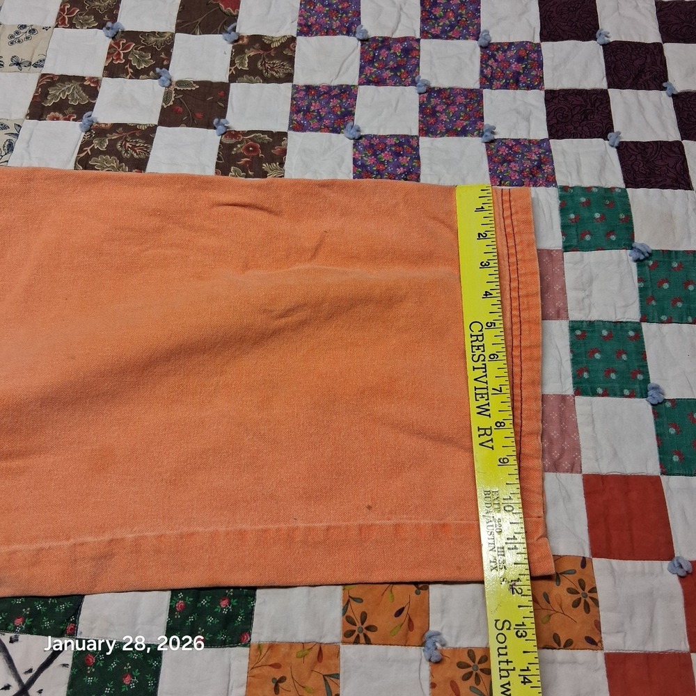 Vintage Girlfriends Extra Long Cargo Shorts Peach Orange Size 15 Y2K Streetwear - Picture 11 of 13